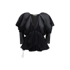 Khaite Black Silk Blouse - Eljoys Fashion 