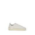 Prada White Calf Leather Bos Taurus Low Top Sneakers - Eljoys Fashion 