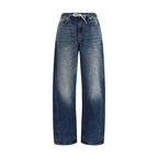 Alexander Wang Blue Cotton Relaxed Fit Jeans - Eljoys Fashion 