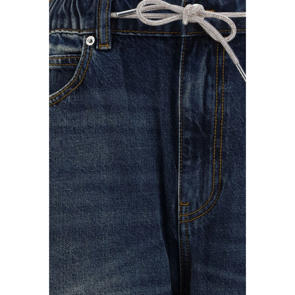 Alexander Wang Blue Cotton Relaxed Fit Jeans - Eljoys Fashion 