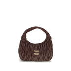 Miu Miu Bordeaux Calf Leather Bos Taurus Shoulder Bag - Eljoys Fashion 