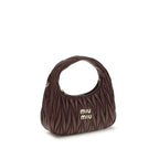 Miu Miu Bordeaux Calf Leather Bos Taurus Shoulder Bag - Eljoys Fashion 