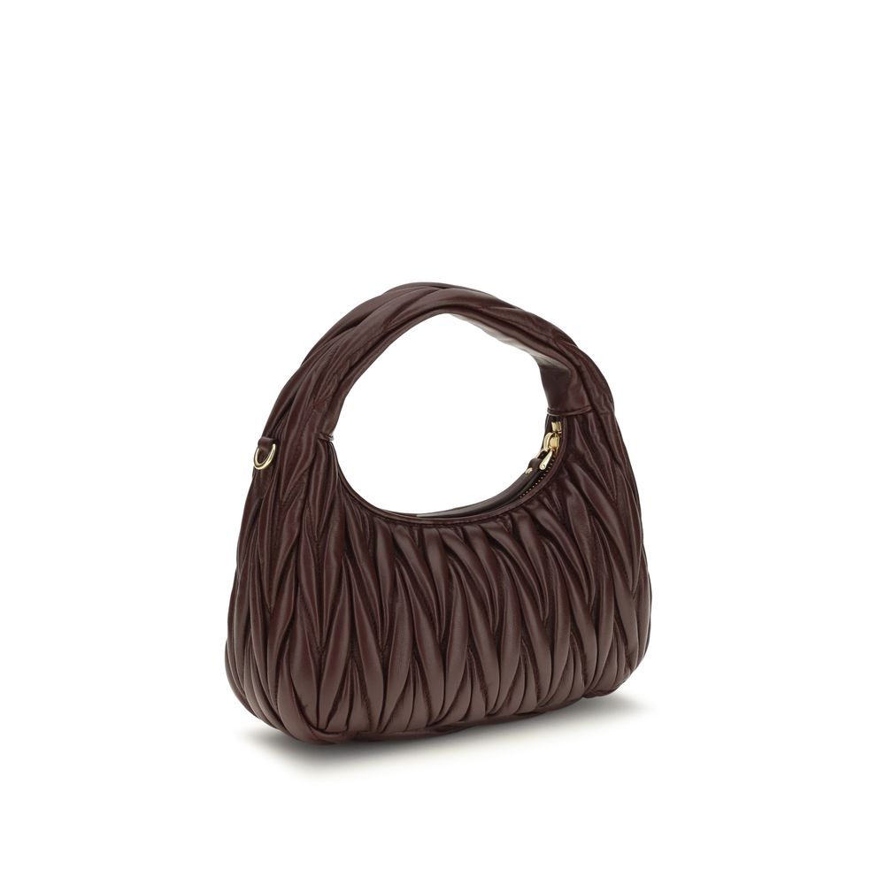 Miu Miu Bordeaux Calf Leather Bos Taurus Shoulder Bag - Eljoys Fashion 
