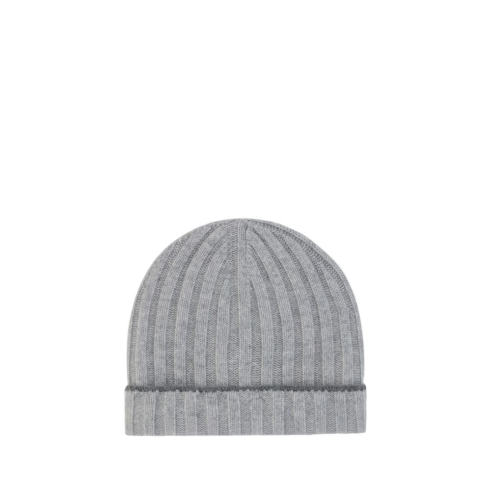 Brunello Cucinelli Gray Cashmere Beanie - Eljoys Fashion 