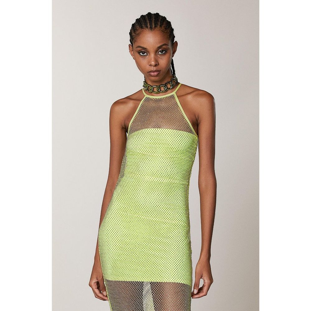 Patrizia Pepe Yellow Polyester Casual Dress - Eljoys Fashion 