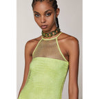 Patrizia Pepe Yellow Polyester Casual Dress - Eljoys Fashion 