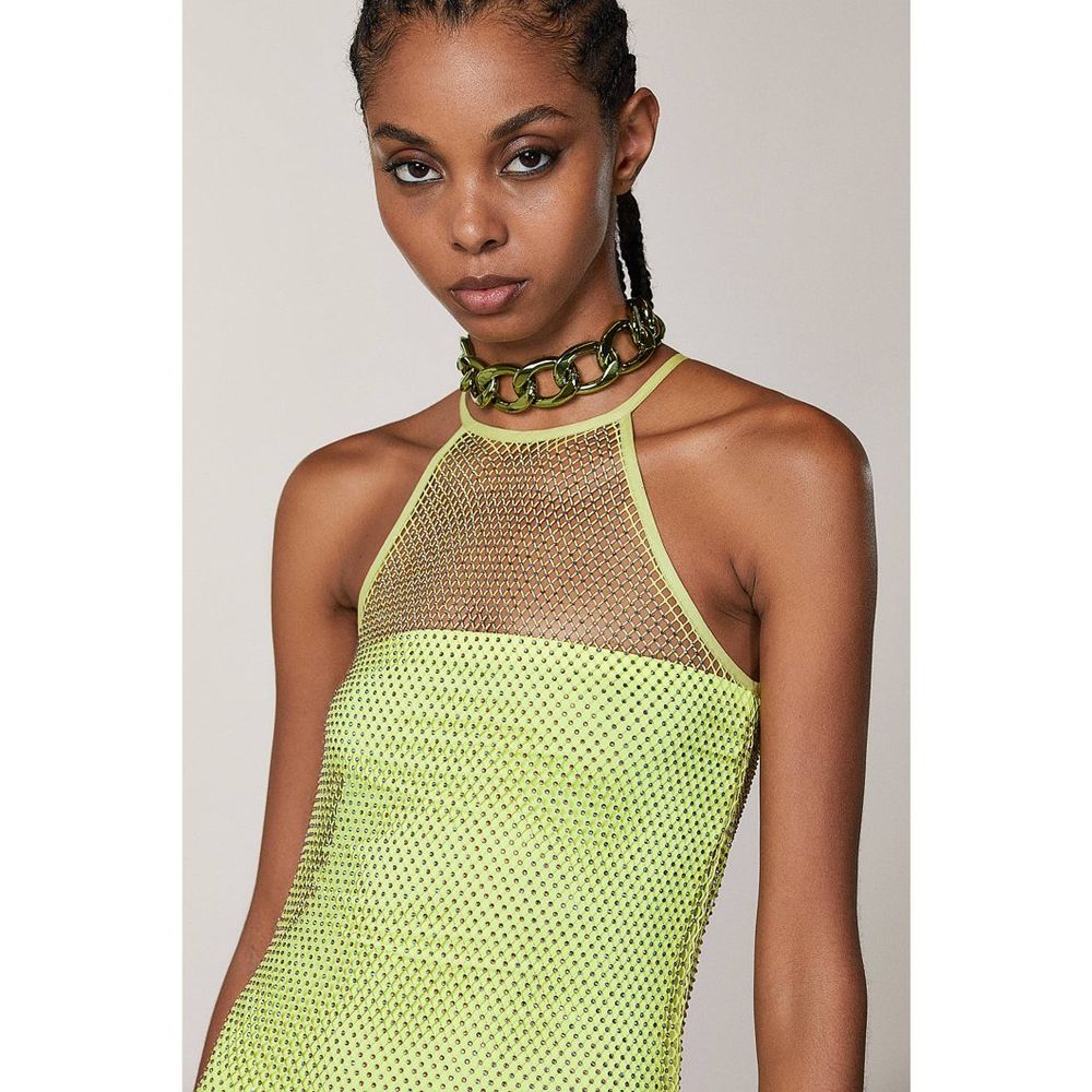 Patrizia Pepe Yellow Polyester Casual Dress - Eljoys Fashion 