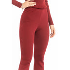 Patrizia Pepe Red Viscose Casual Pants - Eljoys Fashion 