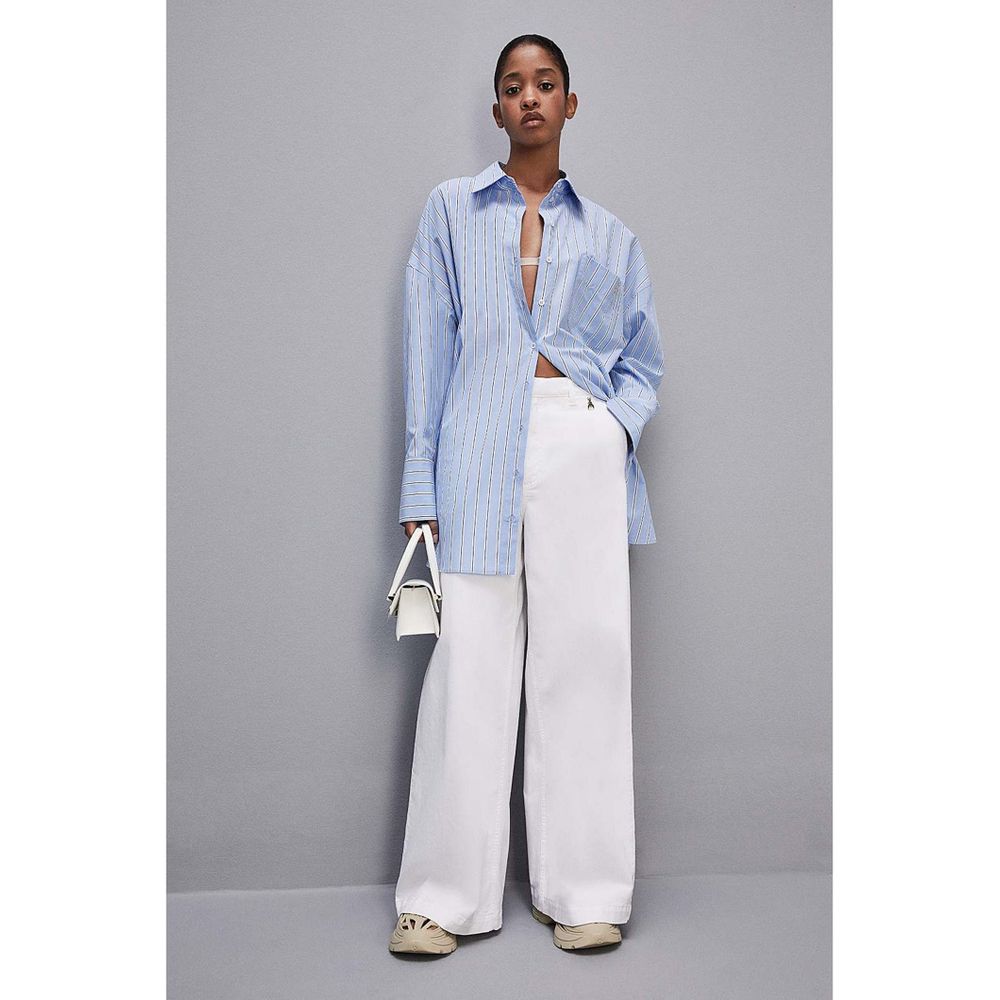 Patrizia Pepe White Cotton Casual Pants - Eljoys Fashion 