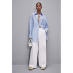 Patrizia Pepe White Cotton Casual Pants - Eljoys Fashion 