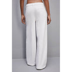 Patrizia Pepe White Cotton Casual Pants - Eljoys Fashion 