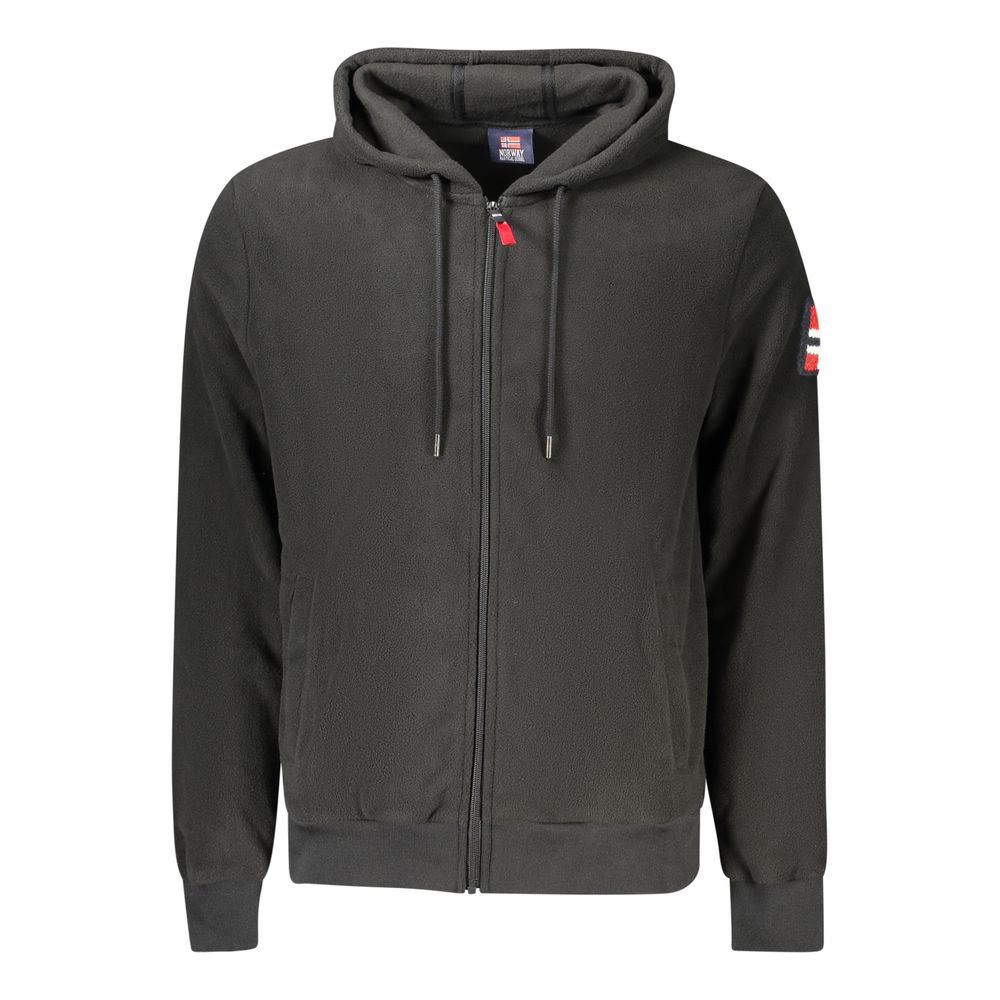 Norway 1963 Black Polyester Mens Sweatshirt with Hood - Eljoys Fashion 