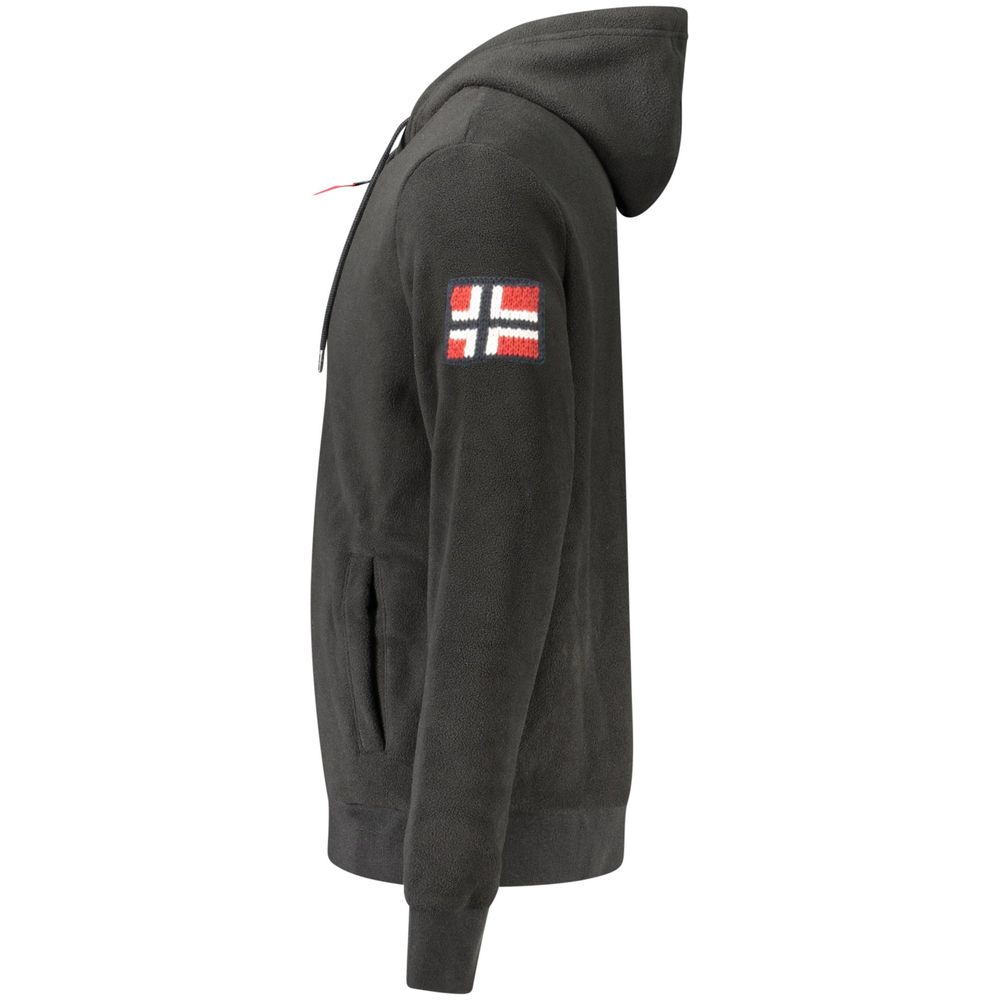 Norway 1963 Black Polyester Mens Sweatshirt with Hood - Eljoys Fashion 