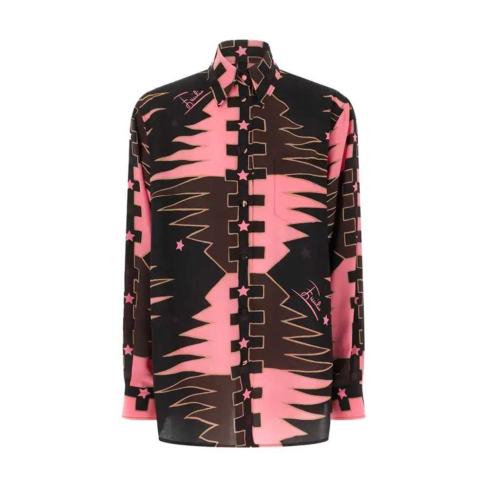 Emilio Pucci Multicolor Silk Pattern Shirt - Eljoys Fashion 