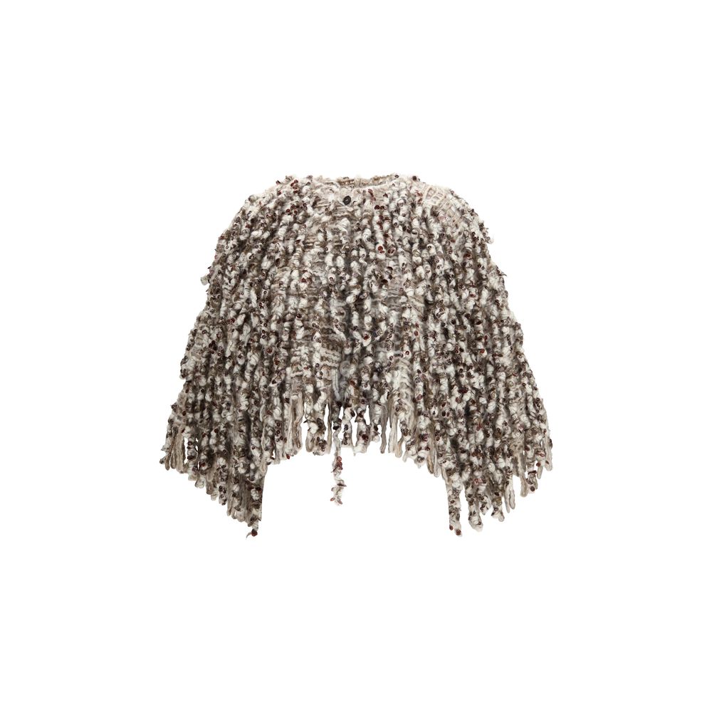 Brunello Cucinelli White Mohair Cardigan - Eljoys Fashion 