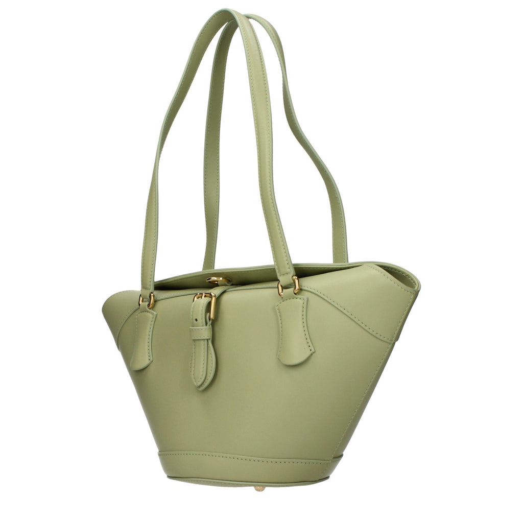 Dolce & Gabbana Green Leather Shoulder Bag - Eljoys Fashion 