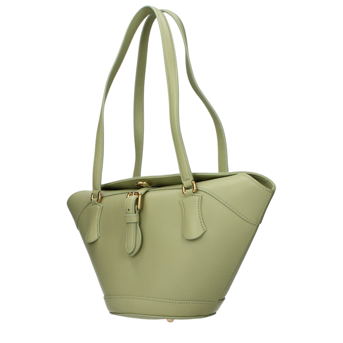 Dolce & Gabbana Green Leather Shoulder Bag - Eljoys Fashion 