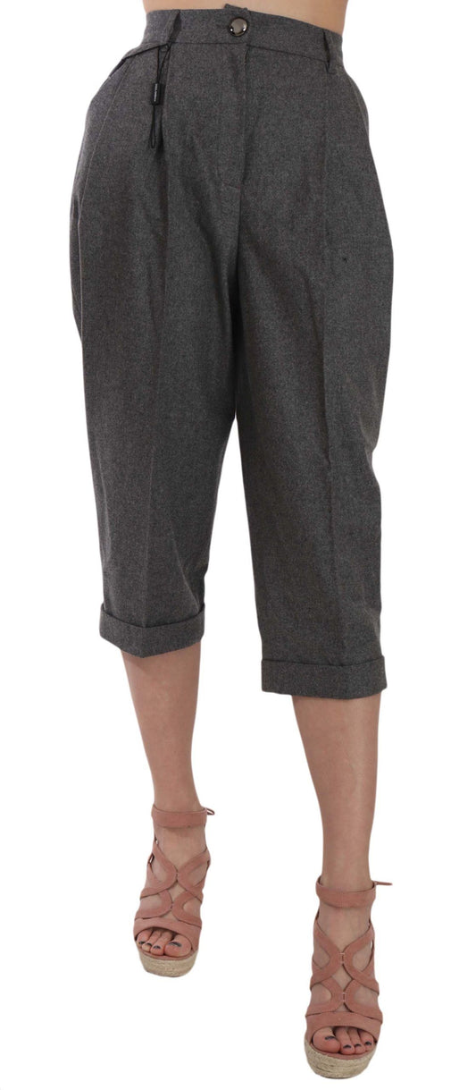 Dolce & Gabbana Wool Cropped Trouser Pleated Pant Dolce & Gabbana