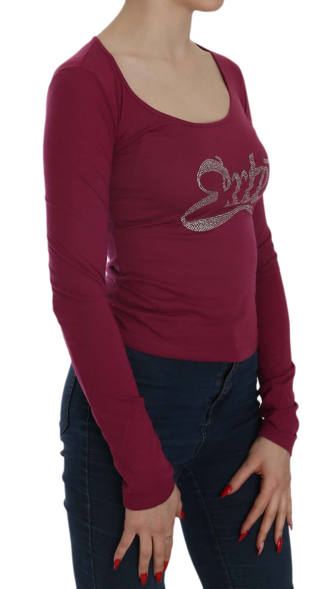 Exte Crystal Embellished Long Sleeve Casual Top Exte