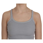 PINK MEMORIES Light Grey Sleeveless Spaghetti Strap Blouse