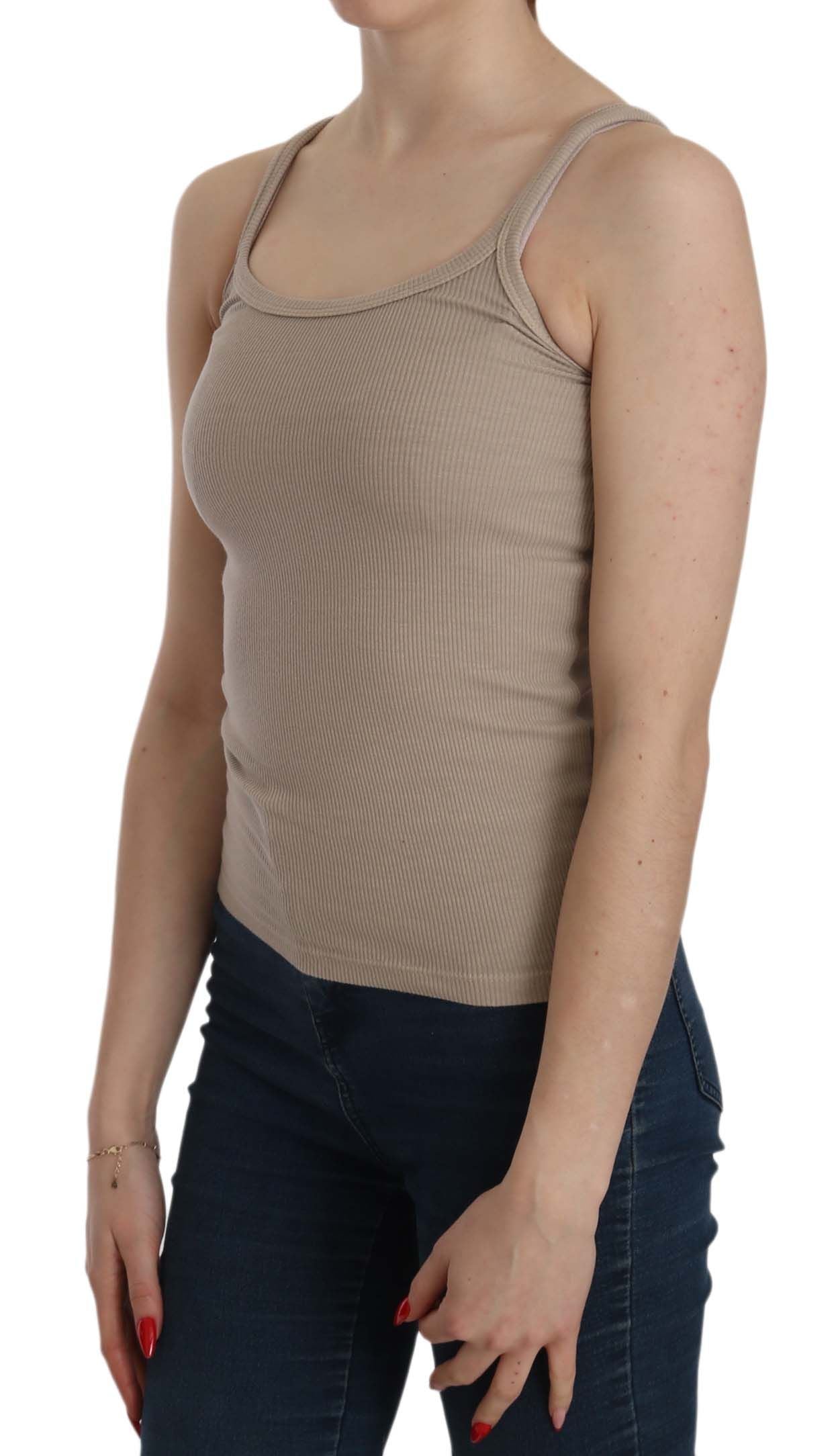 PINK MEMORIES Brown Sleeveless Spaghetti Strap Top Blouse PINK MEMORIES