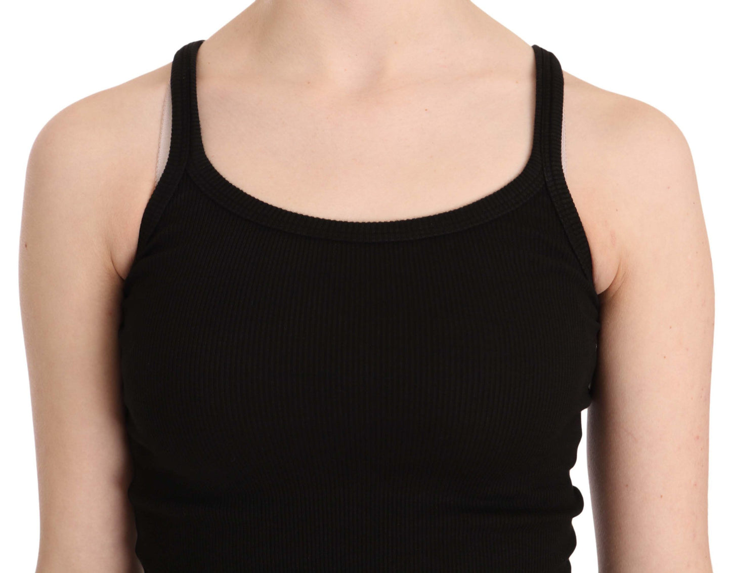 PINK MEMORIES Black Sleeveless Spaghetti Strap Blouse PINK MEMORIES