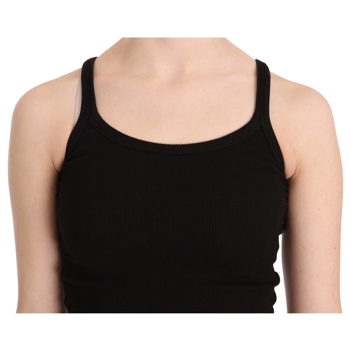 PINK MEMORIES Black Sleeveless Spaghetti Strap Blouse