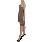 PINK MEMORIES Cotton Green Spaghetti Strap A-line Mini Dress