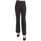 BENCIVENGA Black Striped Cotton Sretch Dress Trousers Pants