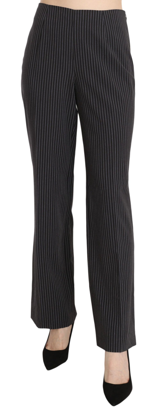 BENCIVENGA Black Striped Cotton Sretch Dress Trousers Pants BENCIVENGA