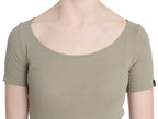 GF Ferre Gray 100% Nylon Short Sleeve Casual Tank Top Blouse