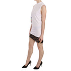 Dsquared² White Printed Crew Neck Sleeveless Bodycon Mini Dress