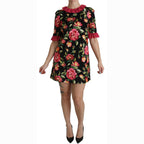Dolce & Gabbana Floral Pink Lace A-Line Shift Mini Dress