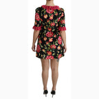 Dolce & Gabbana Floral Pink Lace A-Line Shift Mini Dress