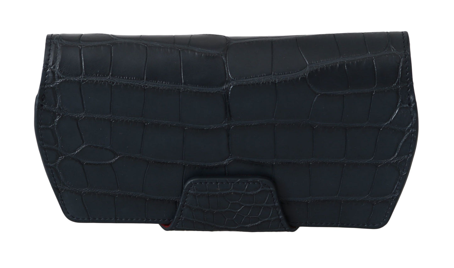 Dolce & Gabbana Blue Crocodile Eyewear Sunglasses Case Cover Pouch Dolce & Gabbana