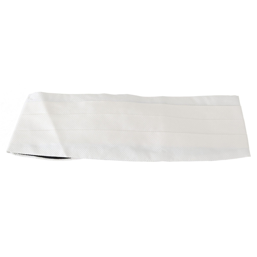 Dolce & Gabbana White Men Waist Belt 100% Silk Cummerbund