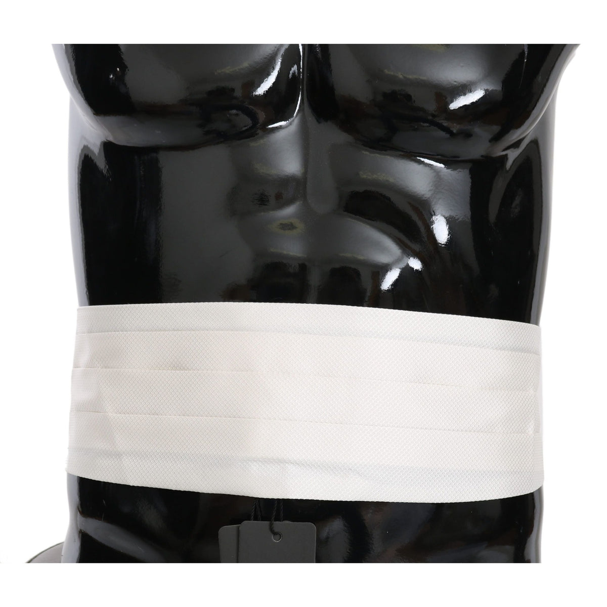 Dolce & Gabbana White Men Waist Belt 100% Silk Cummerbund