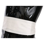 Dolce & Gabbana White Men Waist Belt 100% Silk Cummerbund