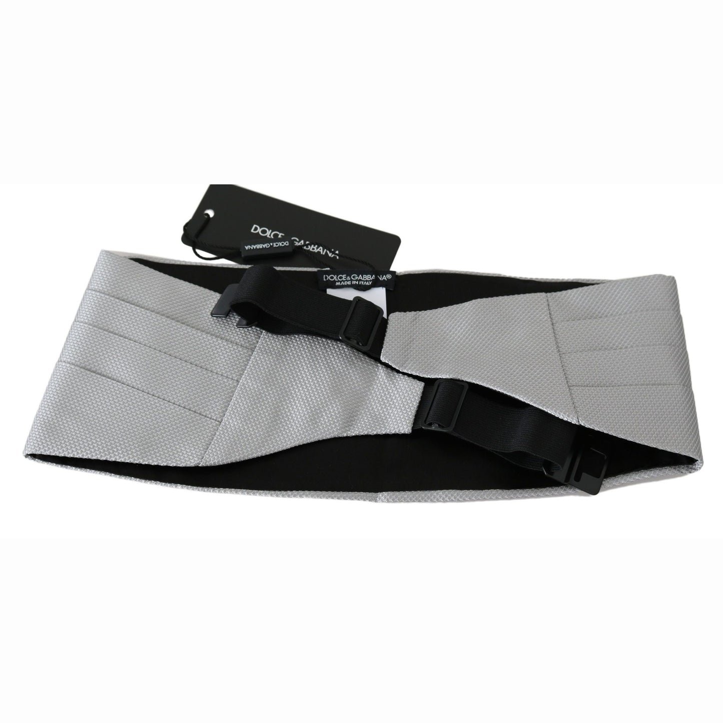 Dolce & Gabbana Gray Men Waist Belt 100% Silk Cummerbund