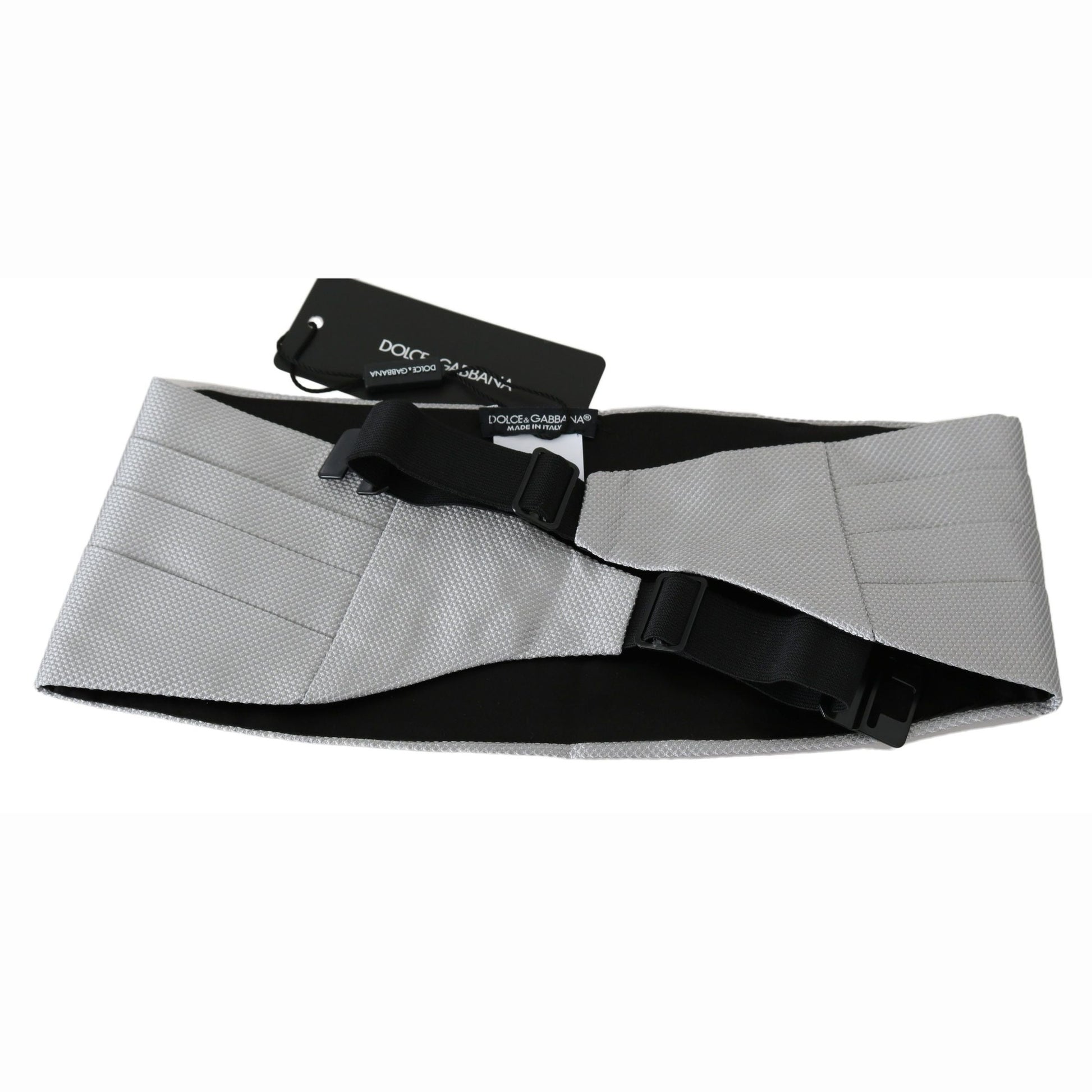 Dolce & Gabbana Gray Men Waist Belt 100% Silk Cummerbund
