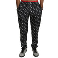 Dolce & Gabbana Silk Black Musical Instrument Trouser Pants