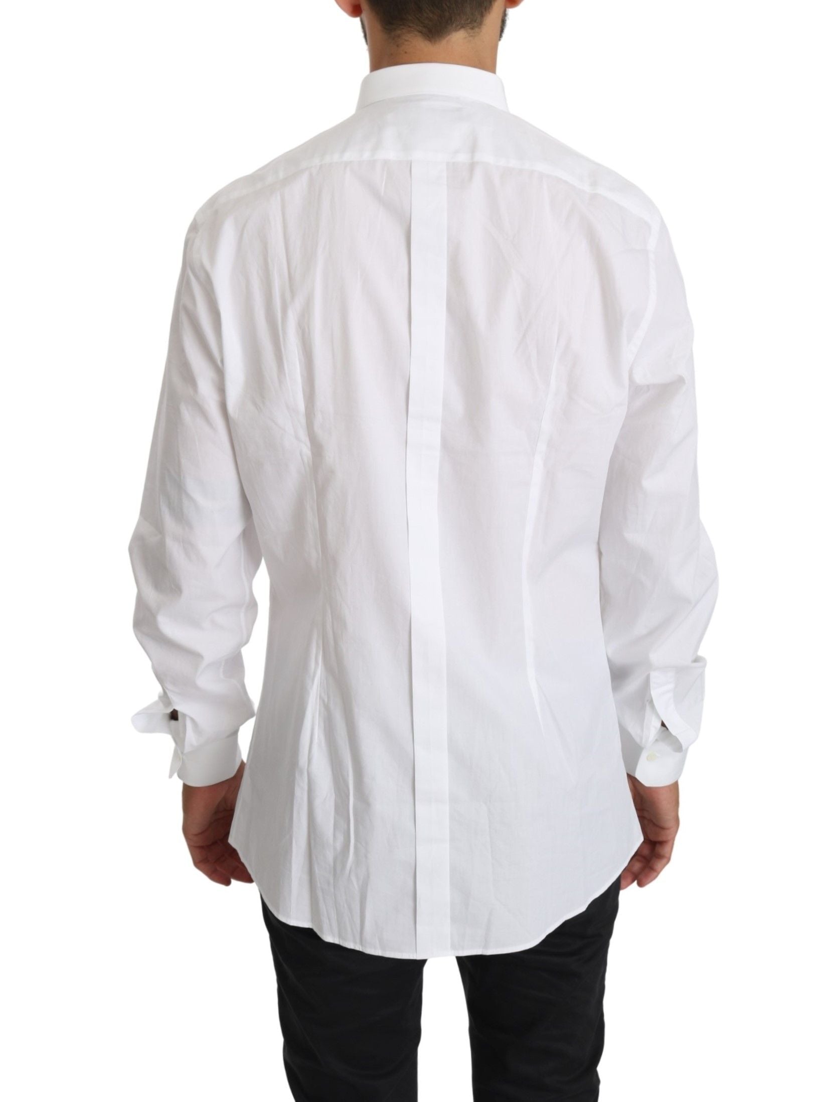 Dolce & Gabbana White Cotton Long Sleeve Top Shirt Dolce & Gabbana