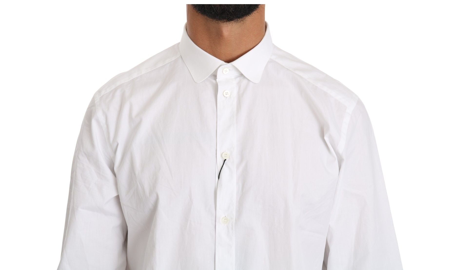 Dolce & Gabbana White Cotton Long Sleeve Top Shirt Dolce & Gabbana