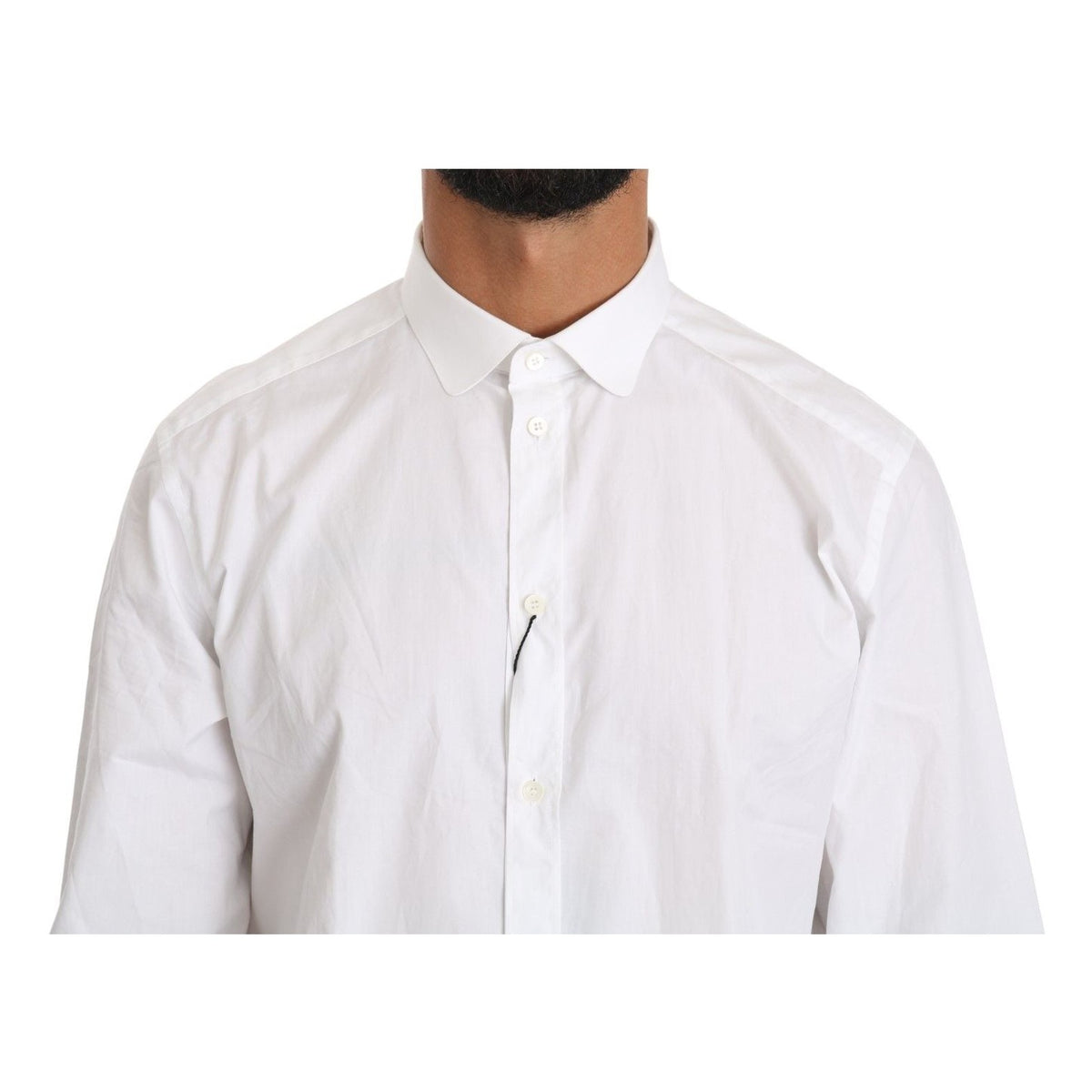 Dolce & Gabbana White Cotton Long Sleeve Top Shirt