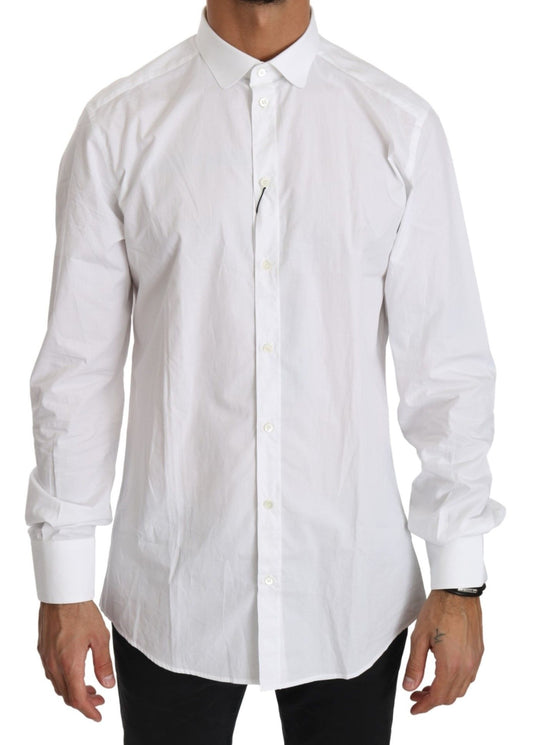 Dolce & Gabbana White Cotton Long Sleeve Top Shirt Dolce & Gabbana