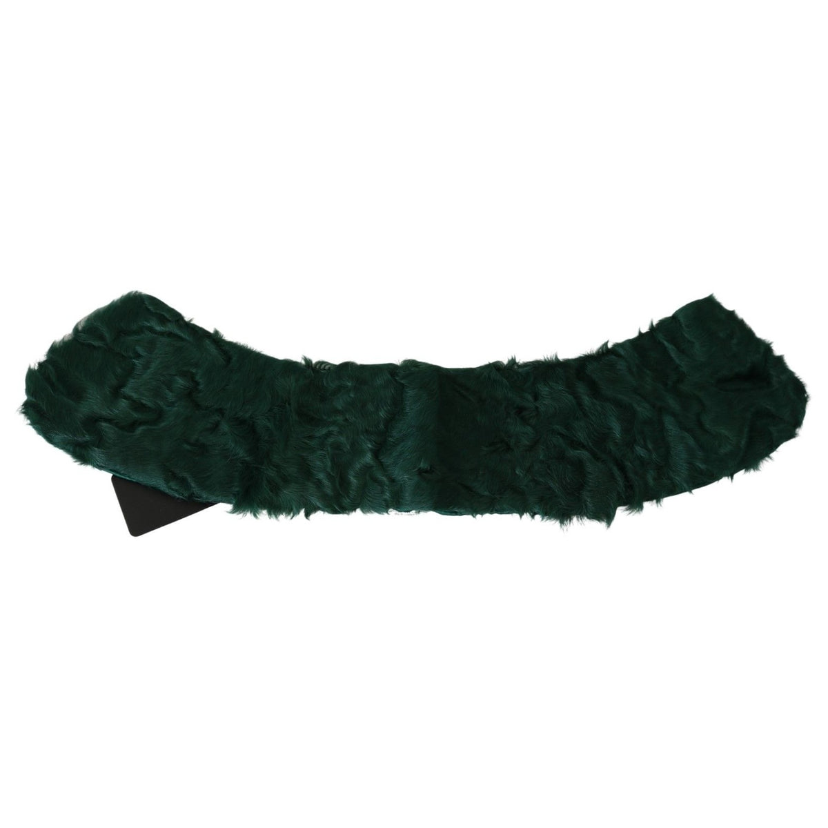 Dolce & Gabbana Green Fur Shoulder Collar Wrap Lambskin Scarf