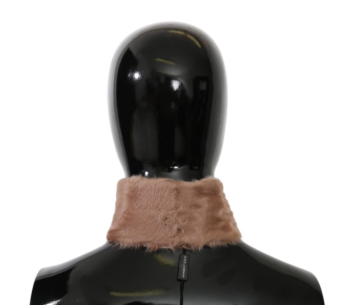 Dolce & Gabbana Beige Fur Neck Collar Lambskin Scarf Dolce & Gabbana