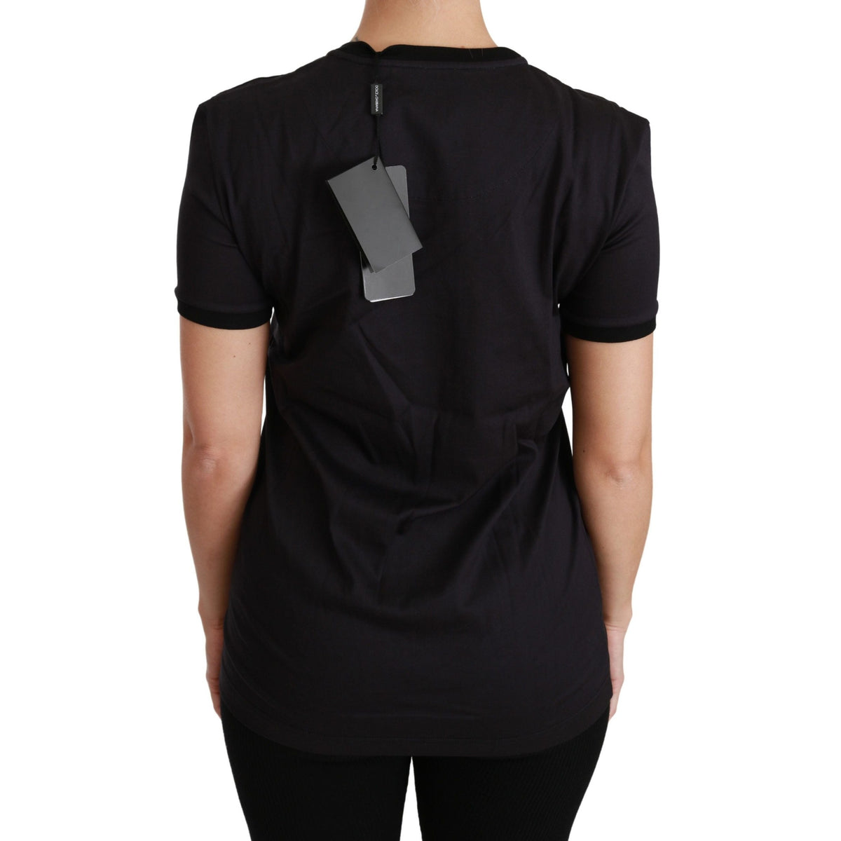 Dolce & Gabbana Black #ImAChristmasTree Crewneck Top T-shirt