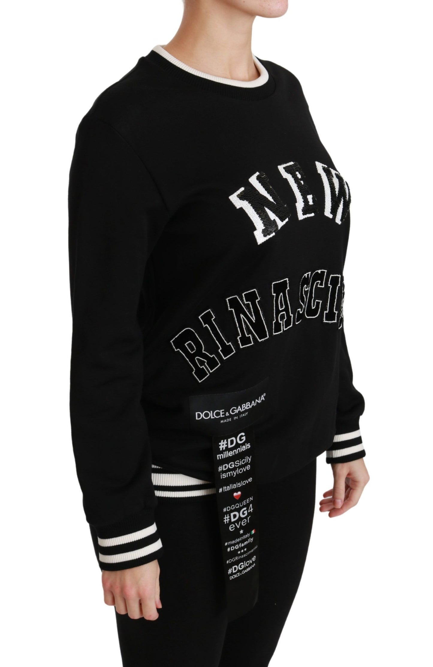 Dolce & Gabbana Black Rinascimento #DGmillennials Sweater Dolce & Gabbana