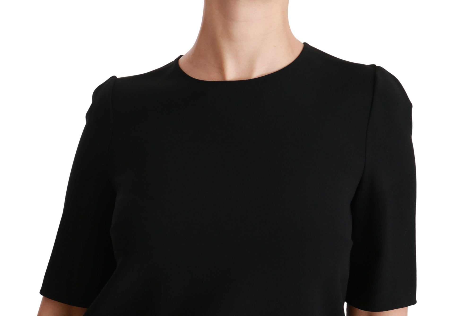 Dolce & Gabbana Black Short Sleeve Casual Top Stretch Blouse Dolce & Gabbana